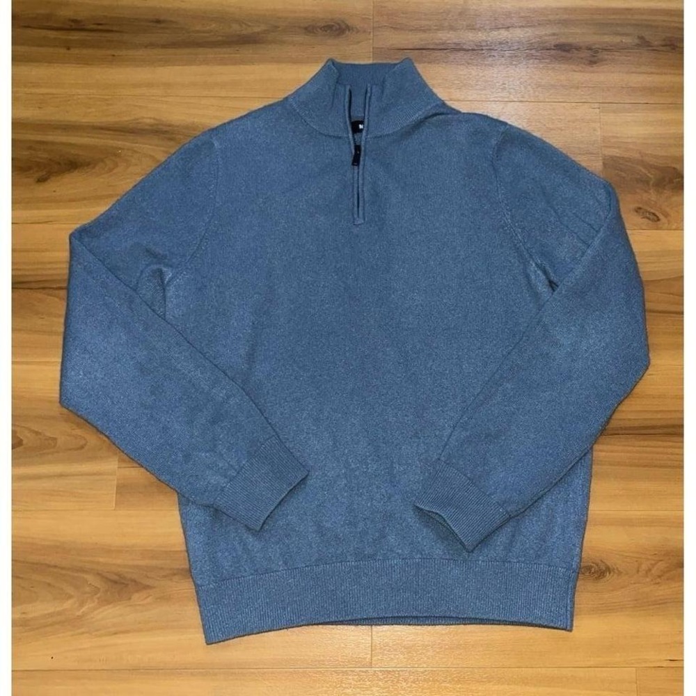 Mens NAADAM 100% Cashmere Quarter Zip Pullover‎ Sweater